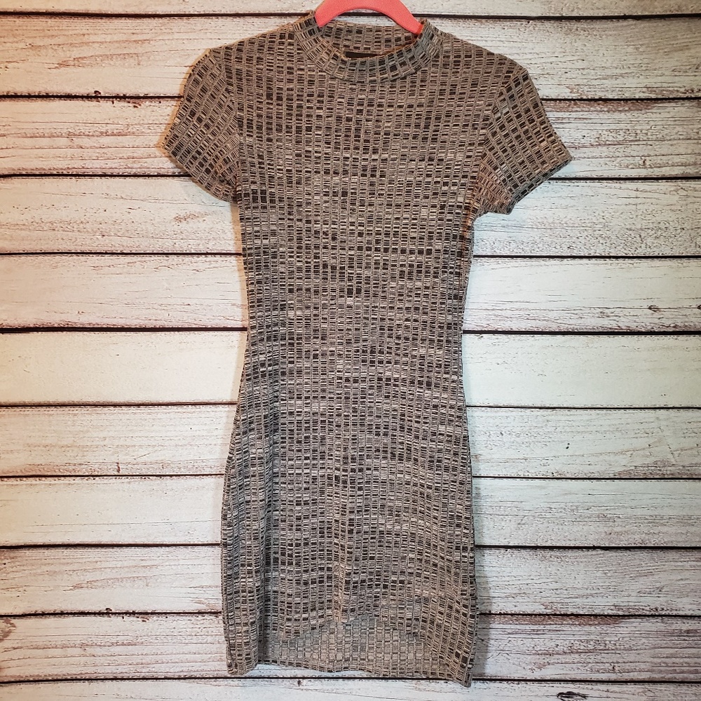 MINKPINK Sweater Dress Turtleneck Short Sleeve XS